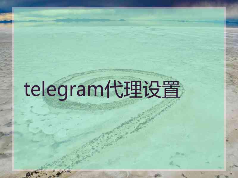 telegram代理设置