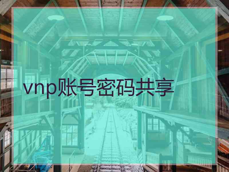 vnp账号密码共享