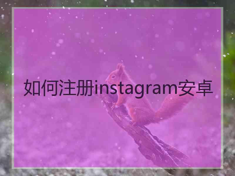 如何注册instagram安卓