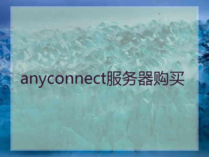 anyconnect服务器购买